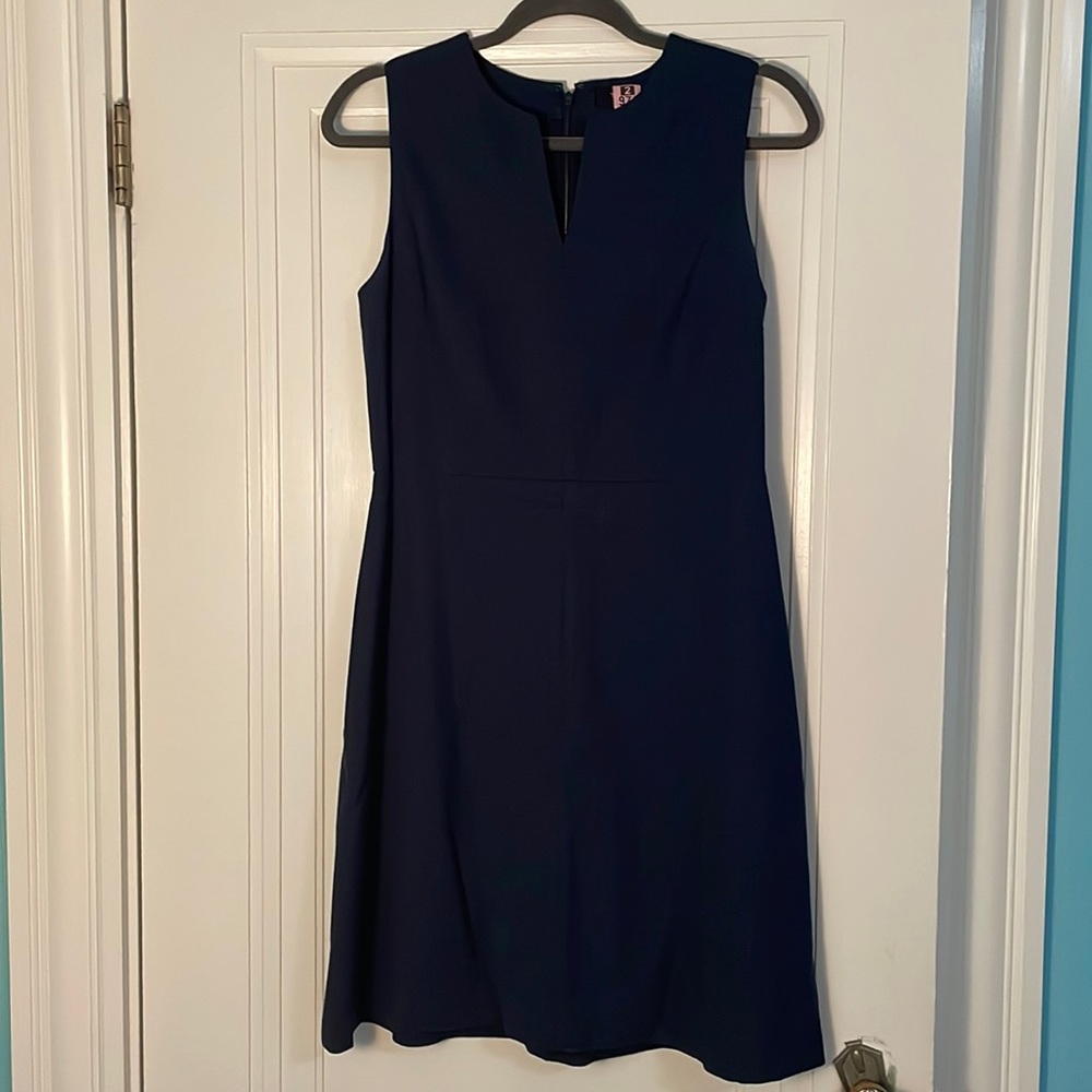Navy Theory A-Line Work Dress